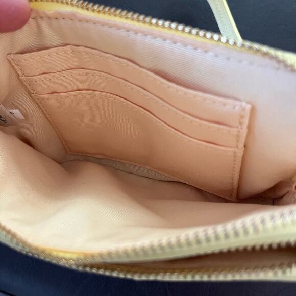 Coach PVC Leather Double Zipper Wristlet Wallet - Beige & Yellow - Picture 7 of 10